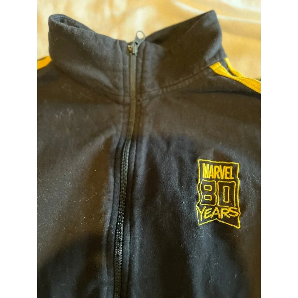 Marvel 80 Years Black and Yellow Full Zip‎ Lightweight Jacket